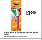 (BIC)  thine  13 €40  Stylo-bille 4 couleurs édition Shine "Bie"  Palemonstrac 