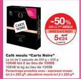 café moulu Carte noire