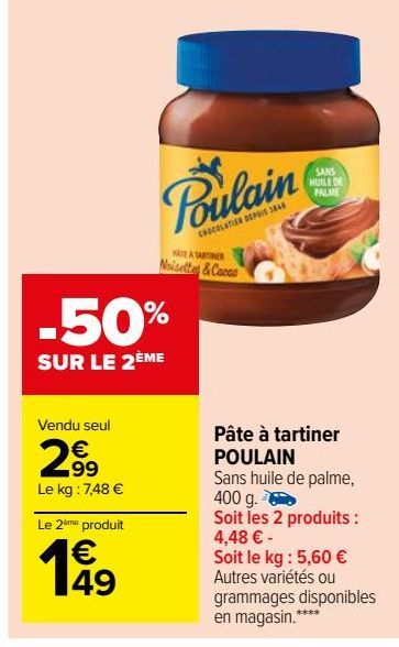 Pâte à tartiner POULAIN