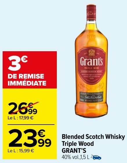 Blended Scotch Whisky Triple Wood GRANT’S
