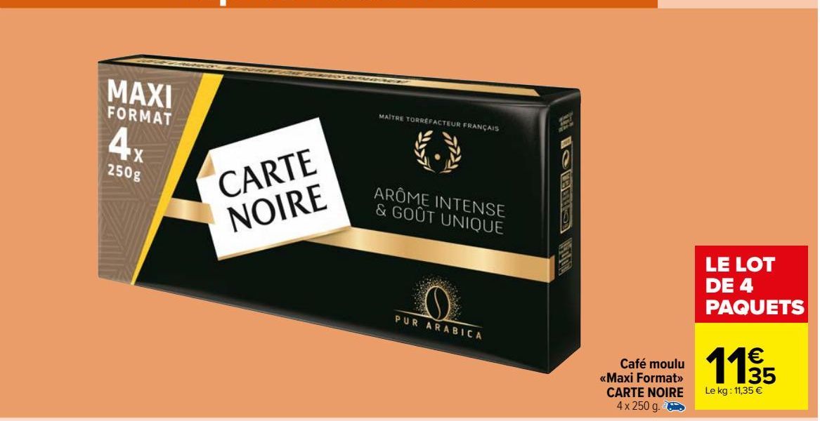 Café moulu «Maxi Format» CARTE NOIRE