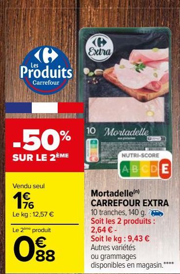 Mortadelle CARREFOUR EXTRA