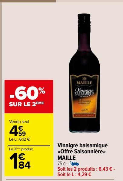 Vinaigre balsamique «Offre Saisonnière» MAILLE