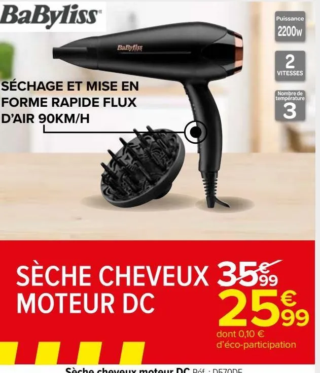 sèche cheveux moteur dc