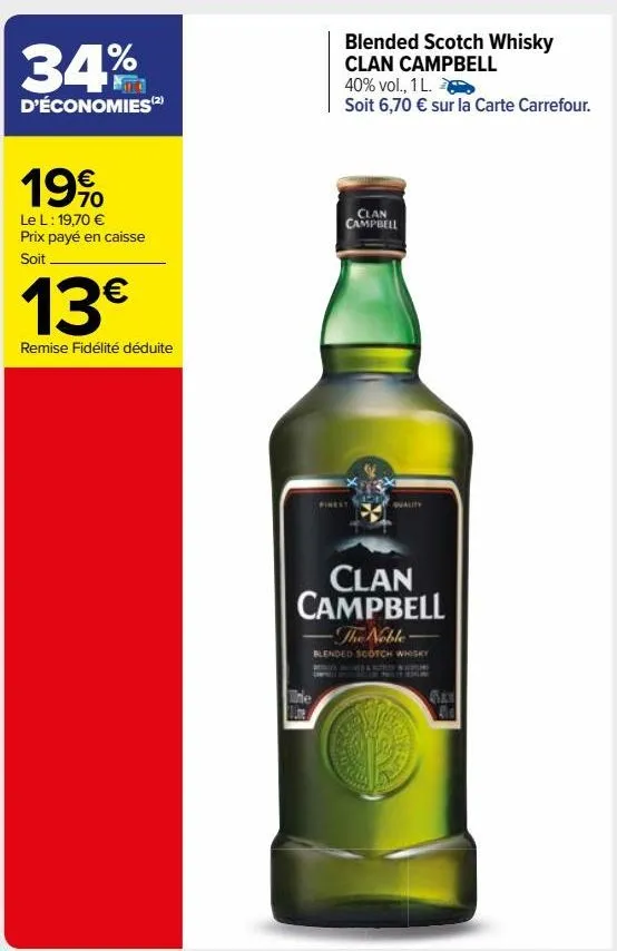 blended scotch whisky clan campbell