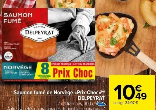 saumon fumé de norvège «prix choc» delpeyrat