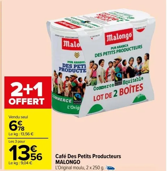 café des petits producteurs malongo