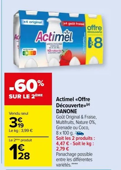 actimel «offre découverte» danone