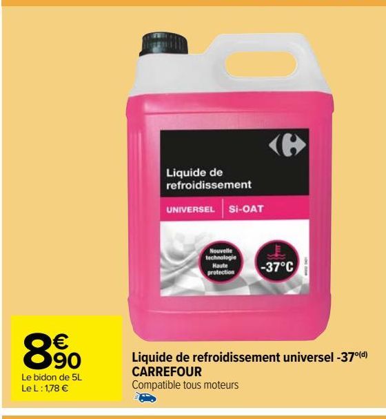 Liquide de refroidissement universel -37° CARREFOUR