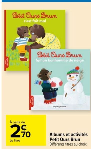 Albums et activités Petit Ours Brun