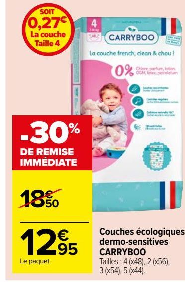 Couches écologiques dermo-sensitives CARRYBOO