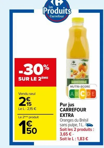 pur jus carrefour extra