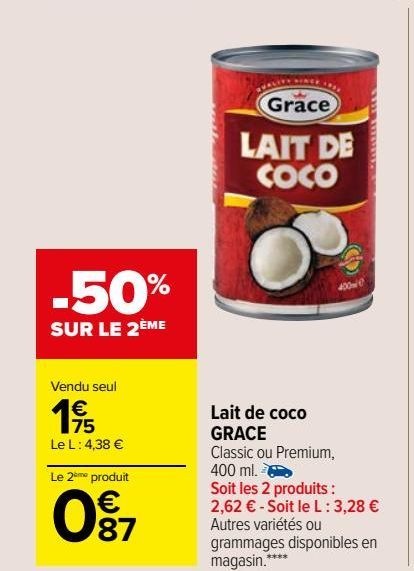 Lait de coco GRACE