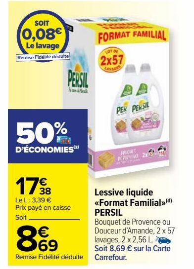Lessive liquide «Format Familial» PERSIL