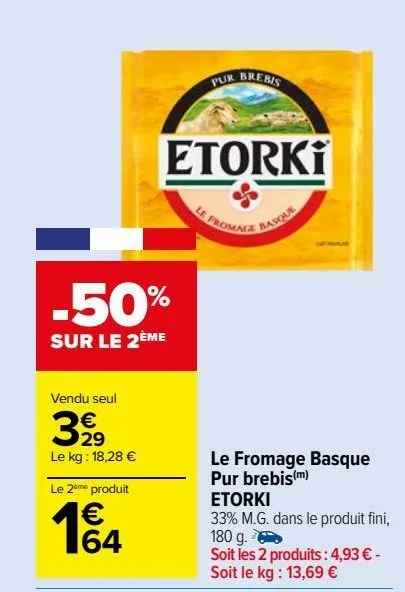 le fromage basque pur brebis etorki