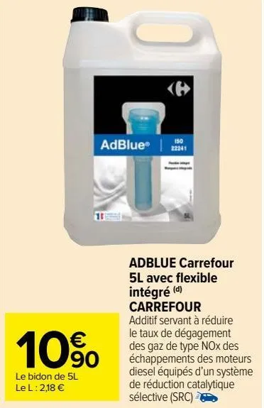 Adblue 10L avec flexible intégré CARREFOUR