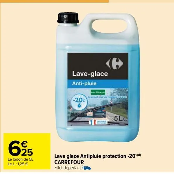 lave glace antipluie protection -20° carrefour