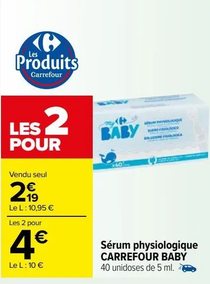 sérum physiologique carrefour baby