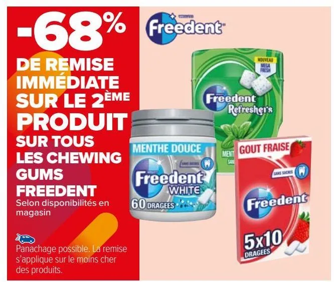 tous les chewing gums freedent