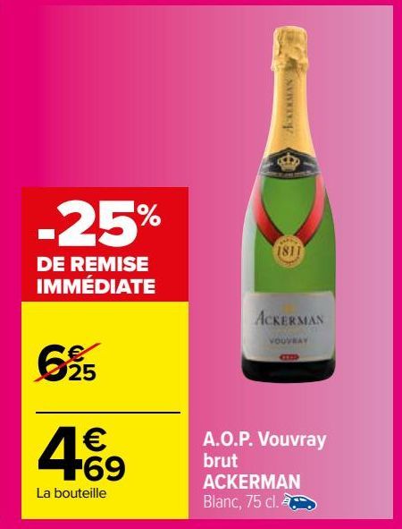 A.O.P. Vouvray  brut  ACKERMAN