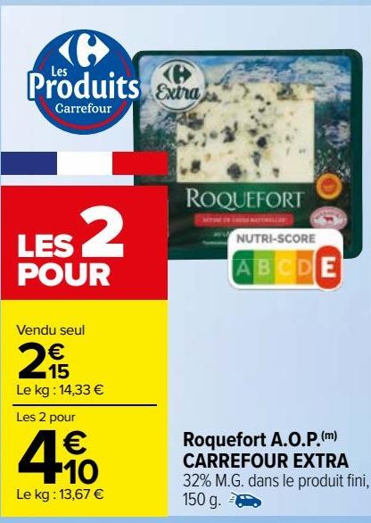 Roquefort A.O.P.(m)  CARREFOUR EXTRA