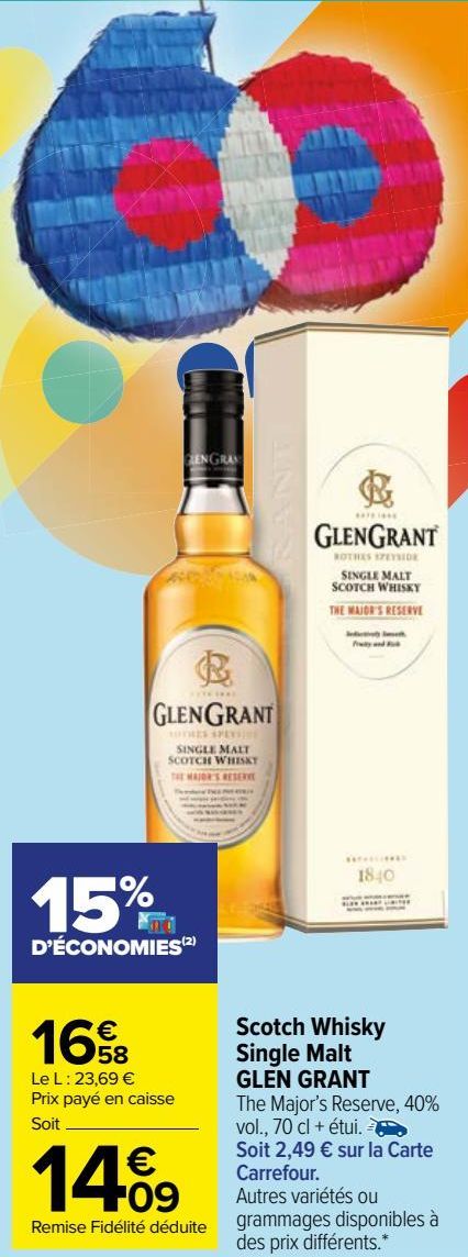 Scotch Whisky Single Malt GLEN GRANT