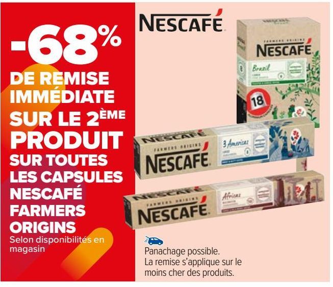 TOUTES  LES CAPSULES  NESCAFÉ  FARMERS  ORIGINS