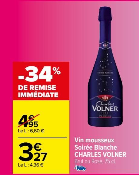 Vin mousseux  Soirée Blanche  CHARLES VOLNER
