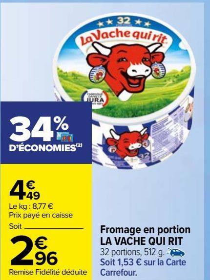  Fromage en portion  LA VACHE QUI RIT