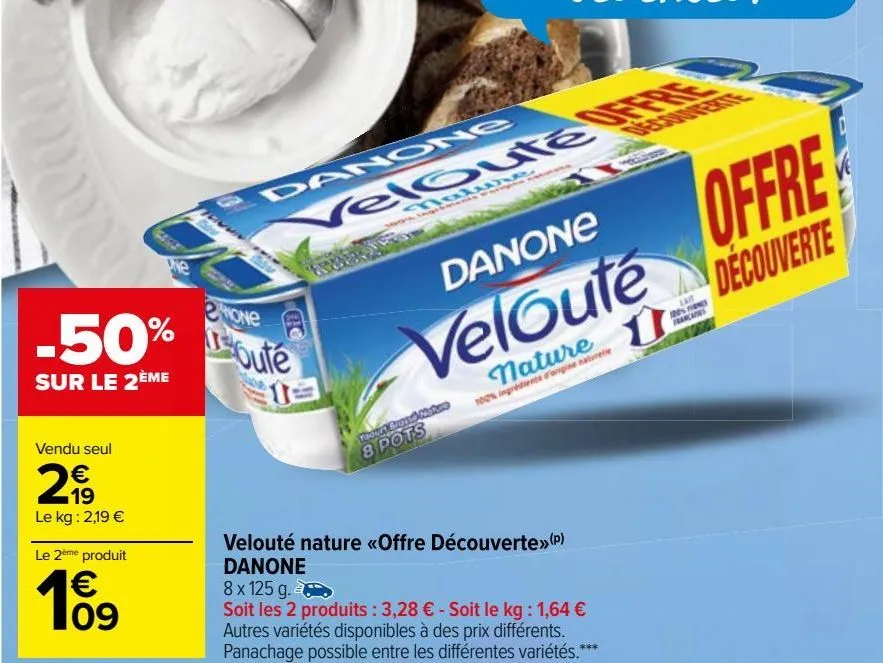 velouté nature «offre découverte»(p)  danone