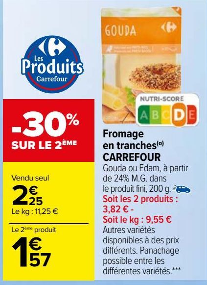  Fromage  en tranches(o)  CARREFOUR
