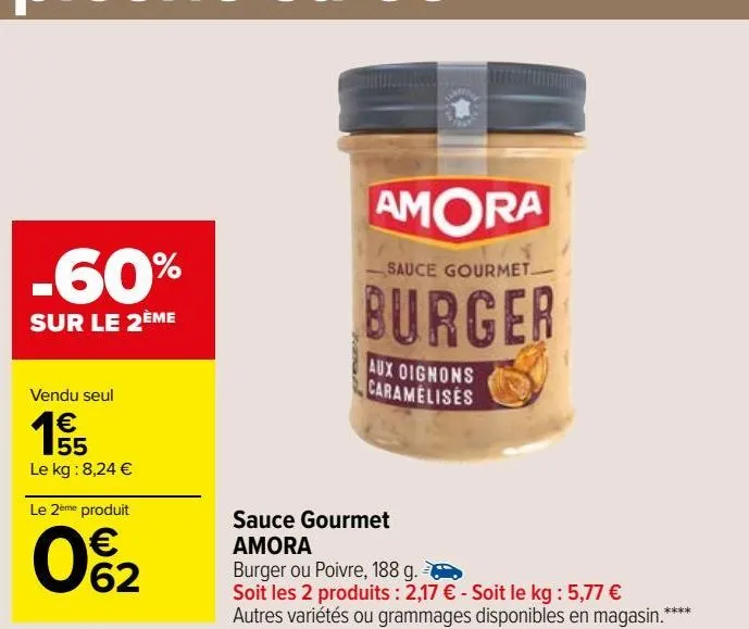  sauce gourmet  amora