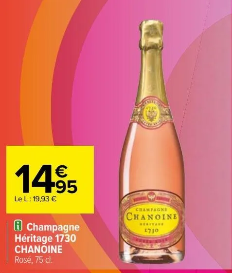champagne héritage 1730 chanoine