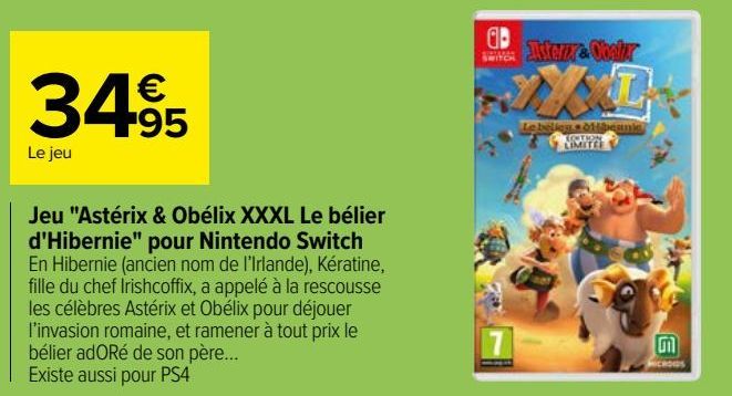  Jeu "Astérix & Obélix XXXL Le bélier d'Hibernie" pour Nintendo Switch