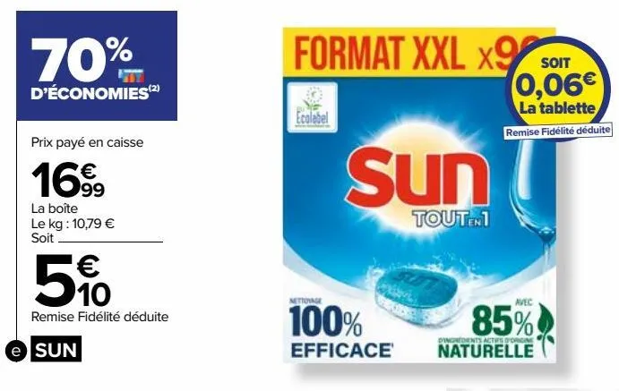 tablettes lave-vaisselle "format xxl" sun