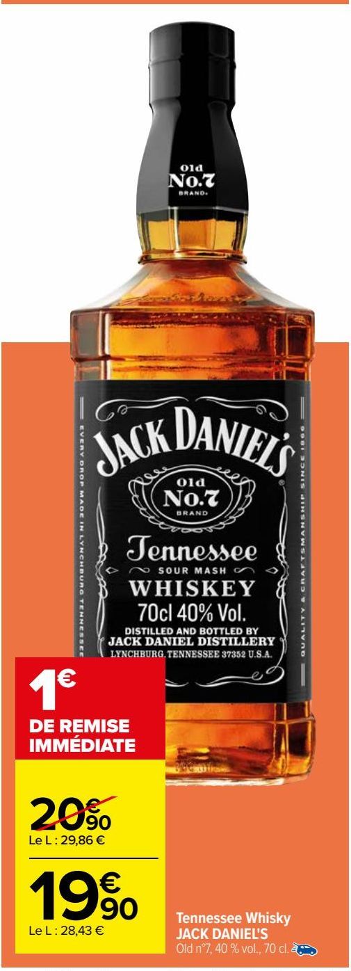 Tennessee Whisky JACK DANIEL'S