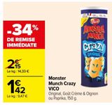  Monster Munch Crazy VICO offre à 1,42€ sur Carrefour
