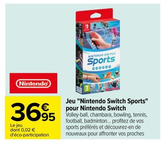 Jeu "Nintendo Switch Sports" pour Nintendo Switch