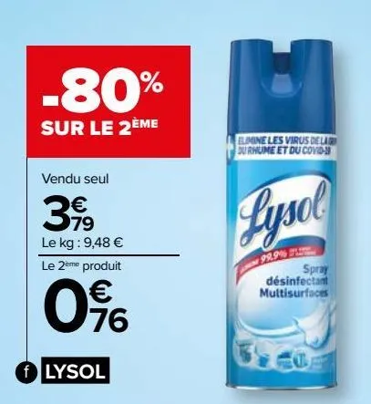 spray désinfectant multi-usage lysol