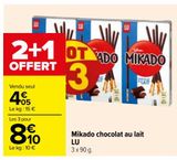 Mikado chocolat au lait LU offre à 4,05€ sur Carrefour