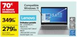 Ordinateur portable Lenovo offre à 279,99€ sur Carrefour
