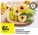 Bouquet Duo de mimosa et germini offre à 6,95€ sur Carrefour