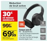 Casque sans fil JBL offre à 69,99€ sur Carrefour