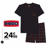 Pyjama court homme dodo offre à 24,99€ sur Carrefour