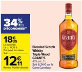 Blended Scotch Whisky Triple Wood GRANT'S offre à 18,35€ sur Carrefour