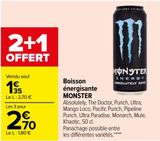 Boisson énergisante MONSTER offre à 1,35€ sur Carrefour
