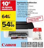 Imprimante multifonction Canon offre à 54,99€ sur Carrefour