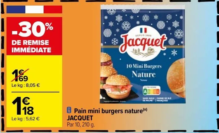 pain mini burgers nature jacquet 