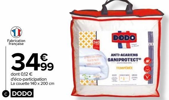 Couette ''Anti-acarien Saniprotect'' 