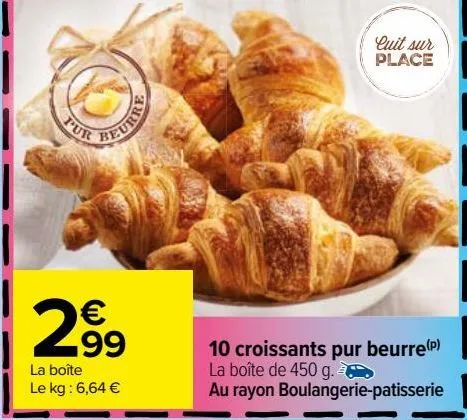 10 croissants pur beurre 